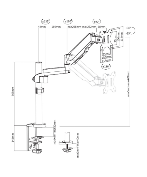 Support 1 écran VESA V7 – Image 3