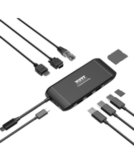 Station d&rsquo;accueil mobile – PORT –  USB-C – VGA, HDMI – 1GbE