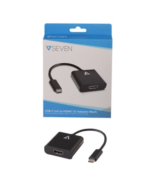 V7 Adaptateur vidéo USB-C mâle vers HDMI femelle, noir – Image 2